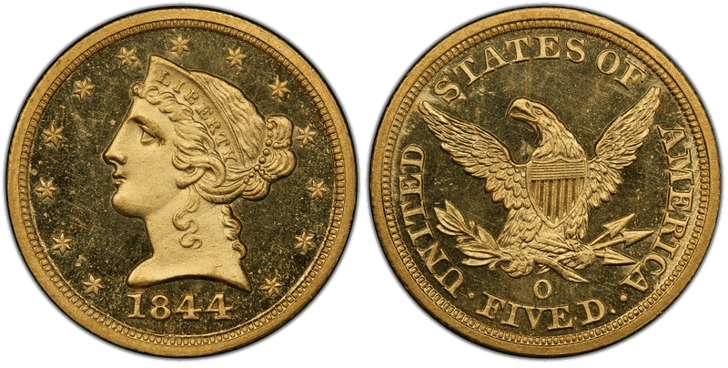 1844 (O) Proof Liberty Head Half Eagle