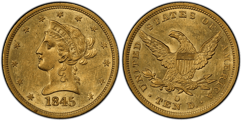 1845 Liberty Head Eagle