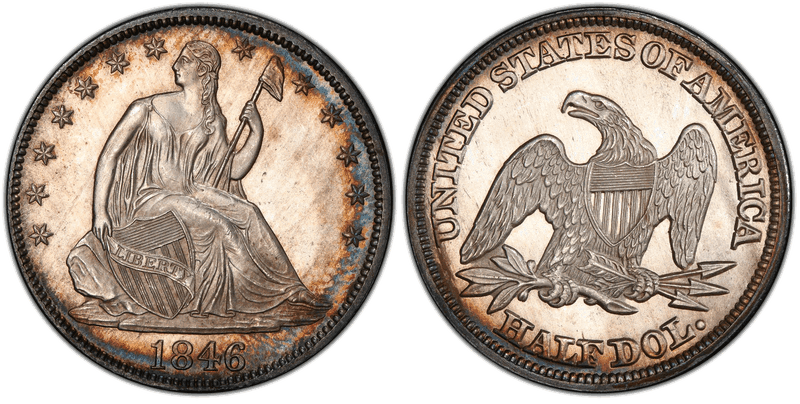 1846 Seated Liberty Half Dollar - Tall Date