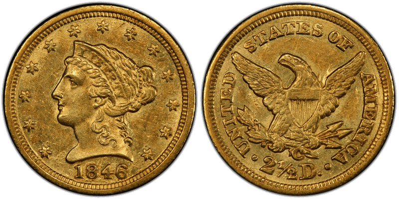 1846 Liberty Head Quarter Eagle
