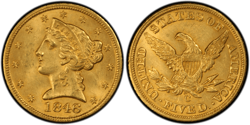1846 Liberty Head Half Eagle