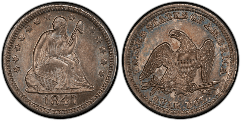 1847 Seated Liberty Quarter