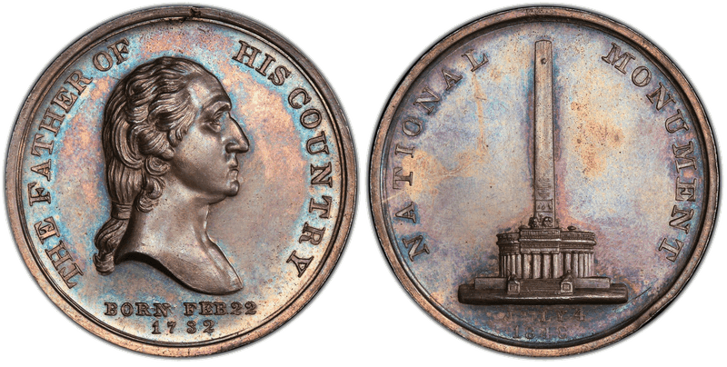 1848 Silver Medal GW-178, National Monument