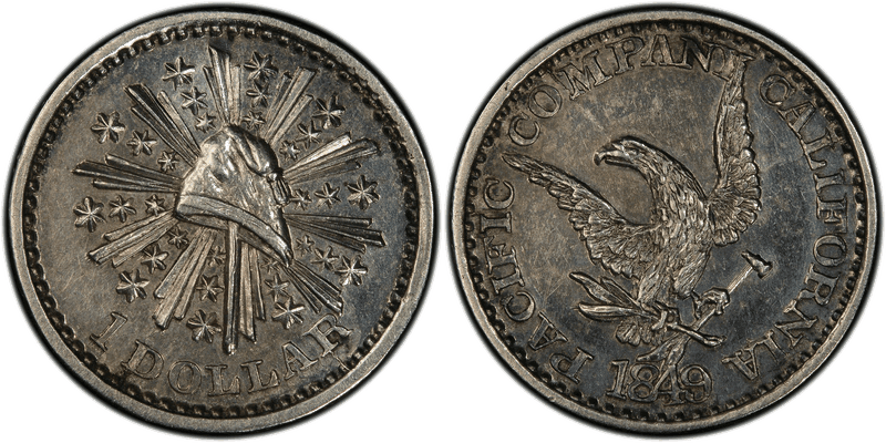 1849 California Gold - Pacific Company Silver