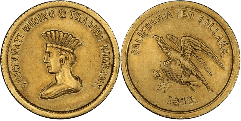 1849 Cincinnati Mining & Trading Gold Eagle