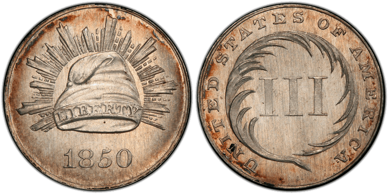 1850 Three Cent Patterns