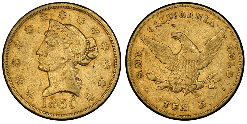 1850 Dubosq & Co. Gold Eagle