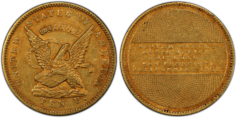 1850 Dubosq & Co. Gold Half Eagle