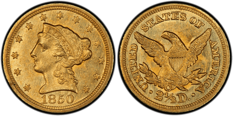 1850 Liberty Head Quarter Eagle