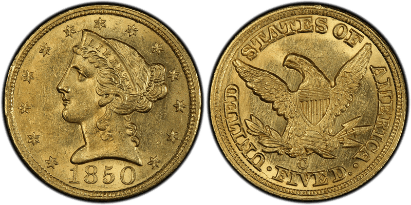 1850 Liberty Head Half Eagle