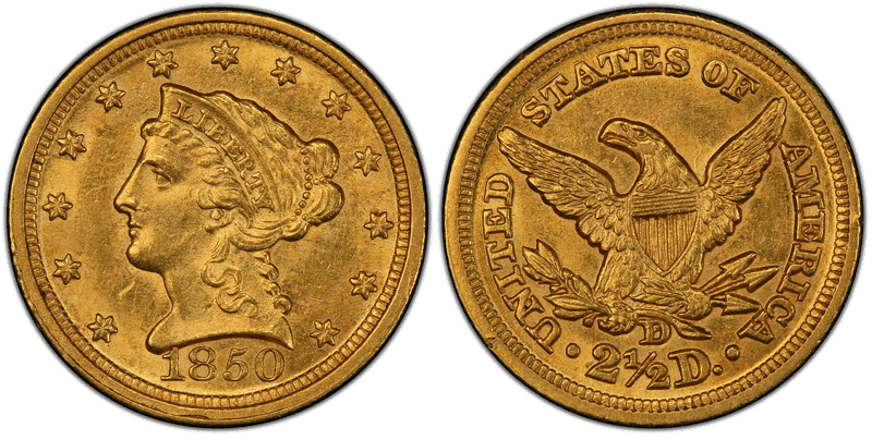 1850 (D) Liberty Head Quarter Eagle