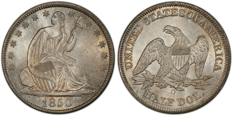 1850 Seated Liberty Half Dollar