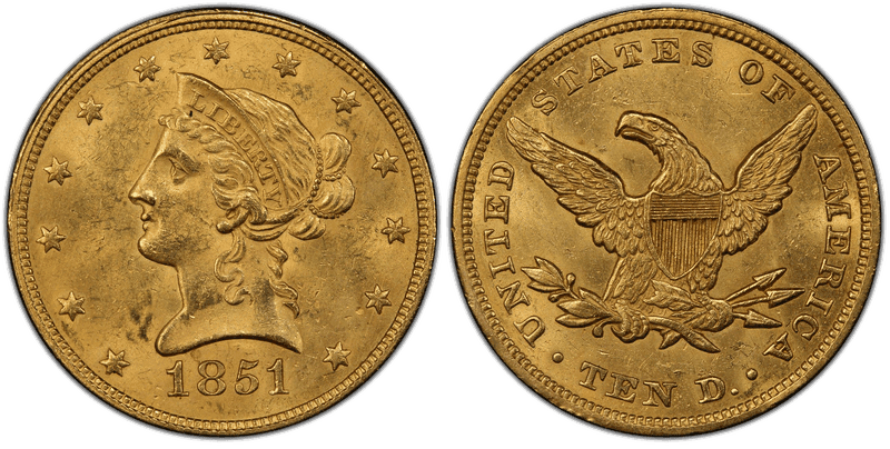 1851 Liberty Head Eagle