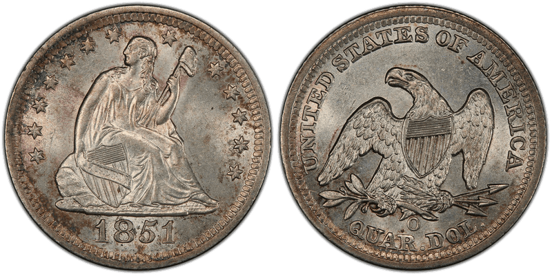 1851 Seated Liberty Quarter