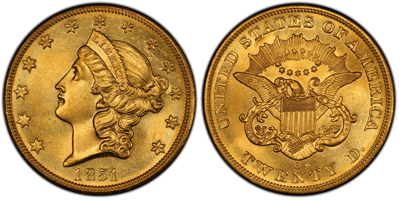 1851 Liberty Head Double Eagle
