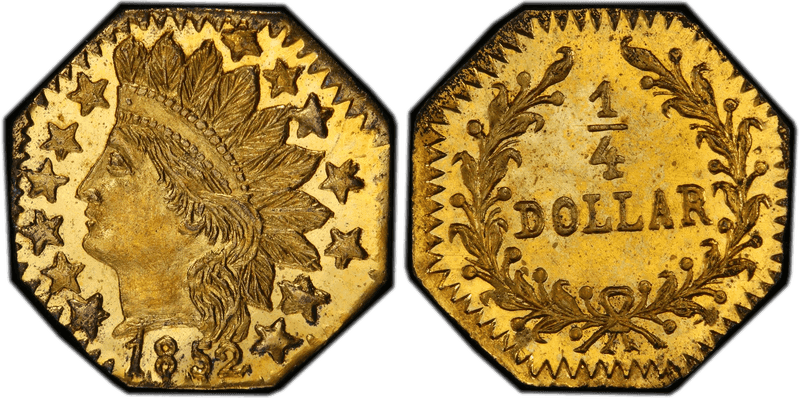 1852 Gold Quarter - BG-799U