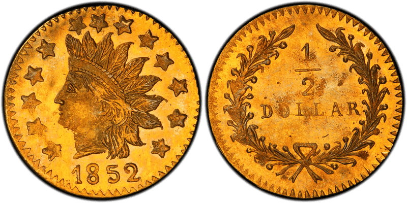1852 Gold Half Dollar - BG-1076