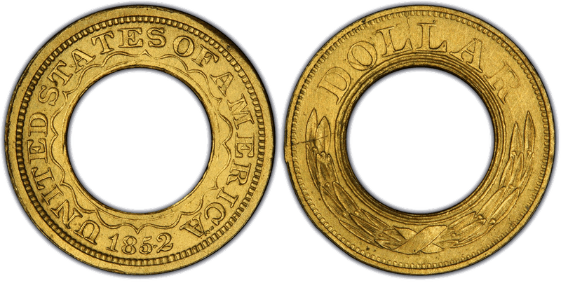 1852 Proof Dollar Pattern - J-147, Gilt