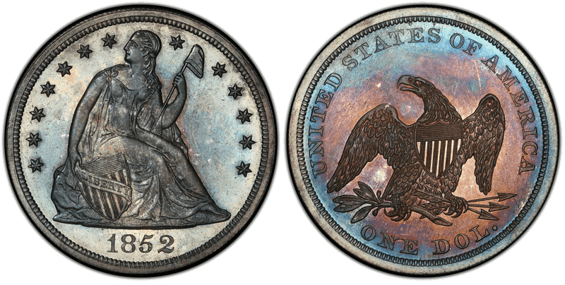 1852 Seated Liberty Dollar