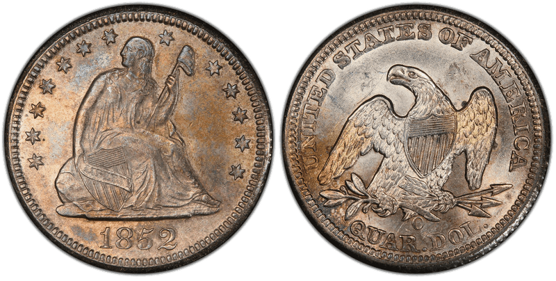 1852 Seated Liberty Quarter