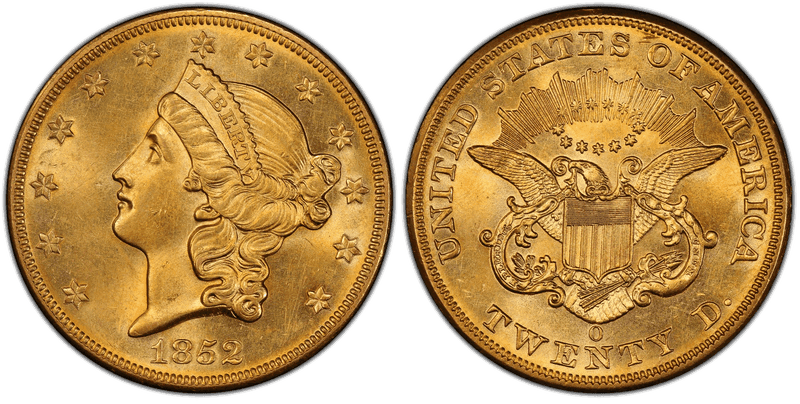 1852 Liberty Head Double Eagle