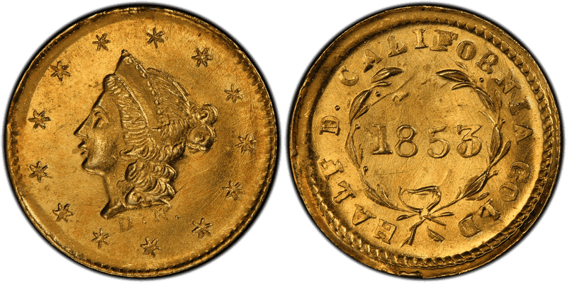 1853 Gold Half Dollar - BG-408