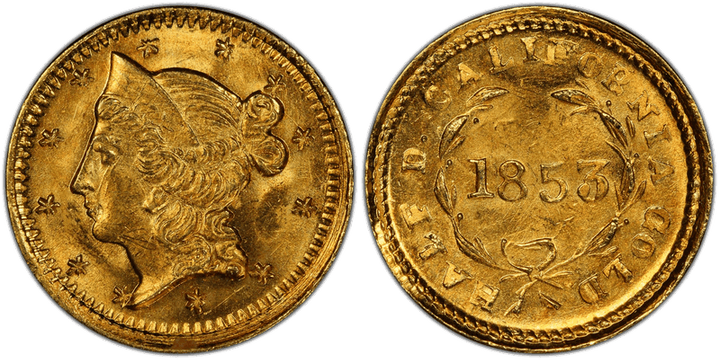 1853 Gold Half Dollar - BG-415