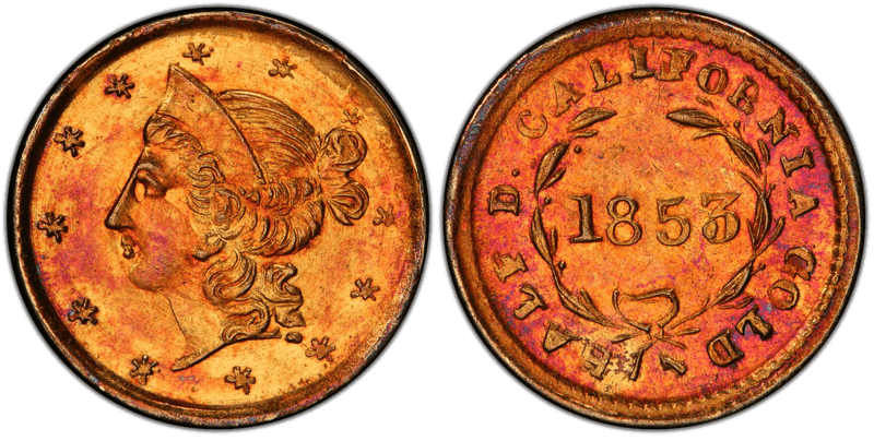 1853 Gold Half Dollar - BG-415A