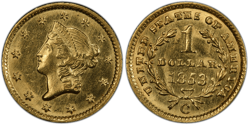 1853 Liberty Gold Dollar