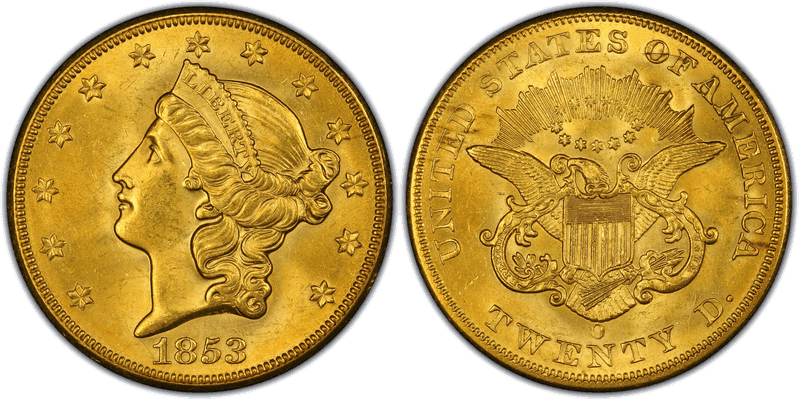 1853 Liberty Head Double Eagle