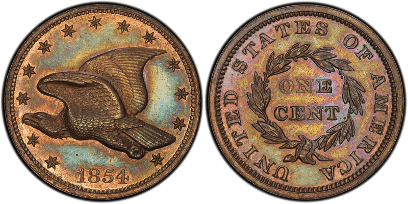 1854 Proof Cent Pattern - J-165b, Original