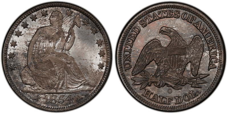 1854 Seated Liberty Half Dollar