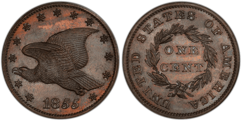 1855 Proof Cent Pattern - J-167, Original