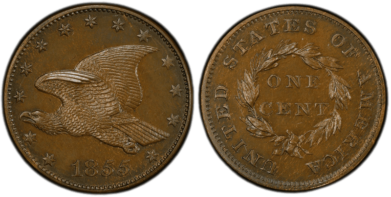 1855 Proof Cent Pattern - J-168, Original