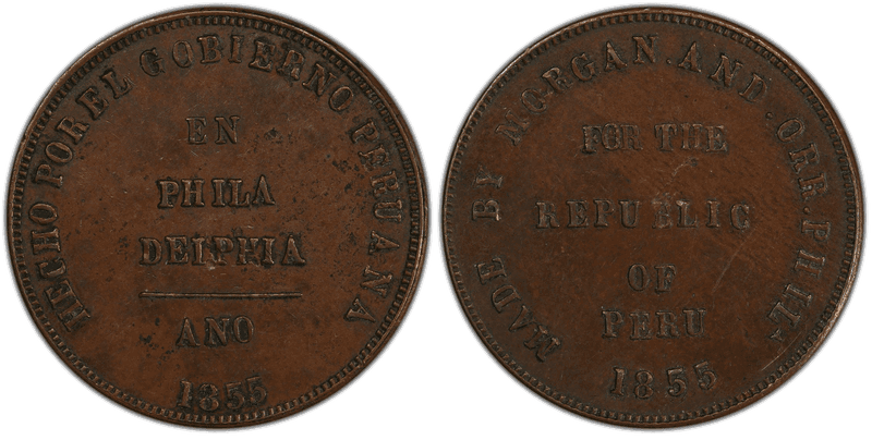 1855 Token Miller Pa-367 Copper Morgan and Orr