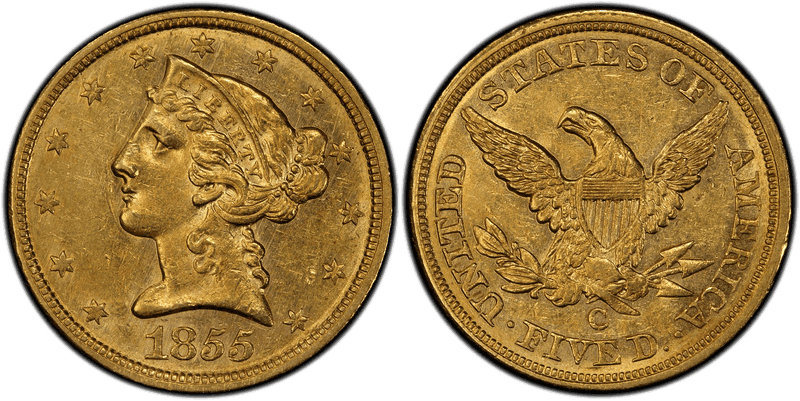 1855 Liberty Head Half Eagle