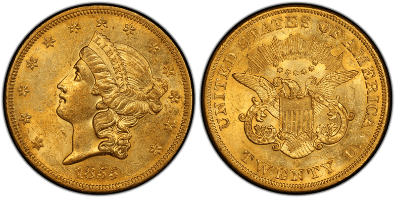 1855 Liberty Head Double Eagle