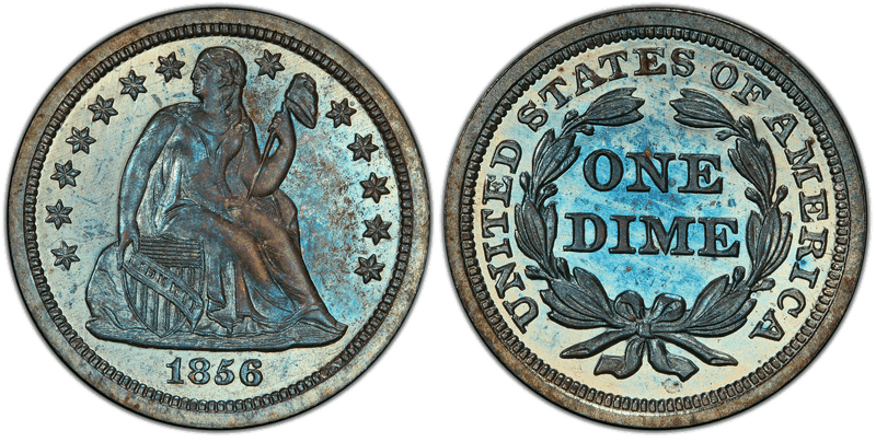 1856 Proof Seated Liberty Dime - Small Date