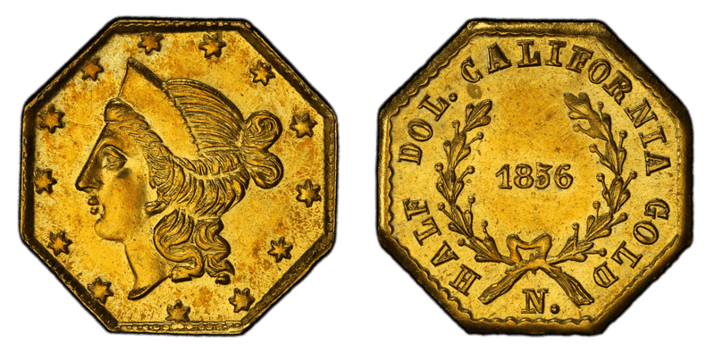 1856 Gold Half Dollar - BG-310