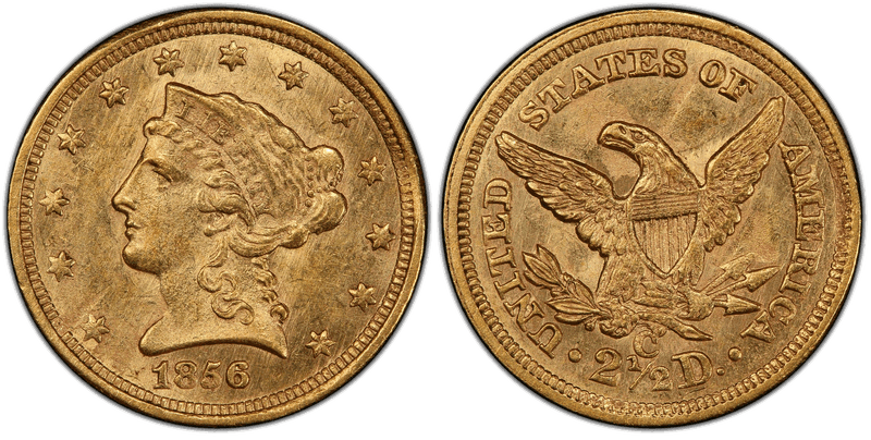 1856 Liberty Head Quarter Eagle