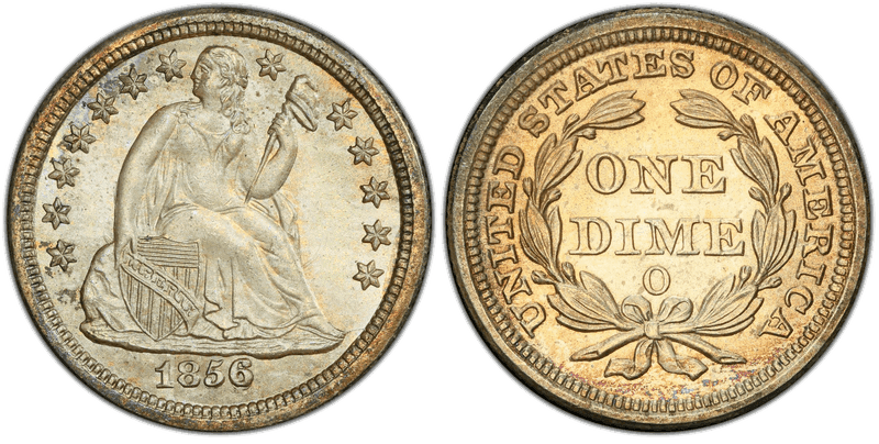 1856 Seated Liberty Dime