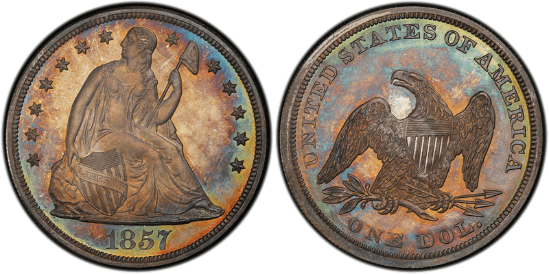 1857 Seated Liberty Dollar