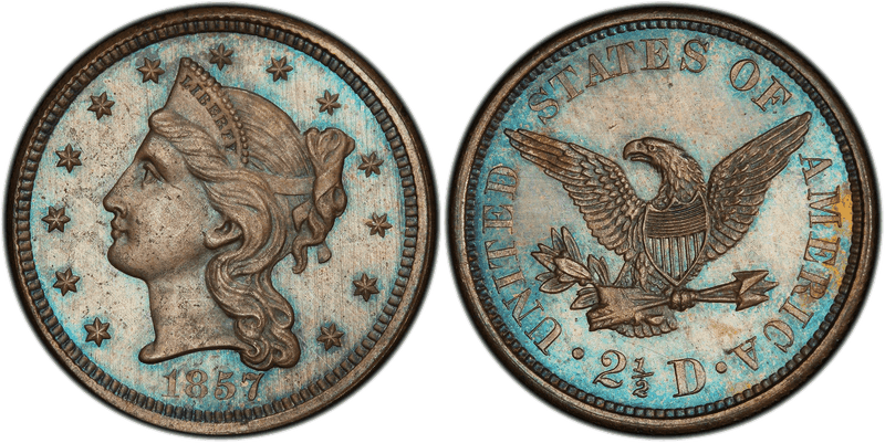1857 Proof Quarter Eagle Pattern - J-189