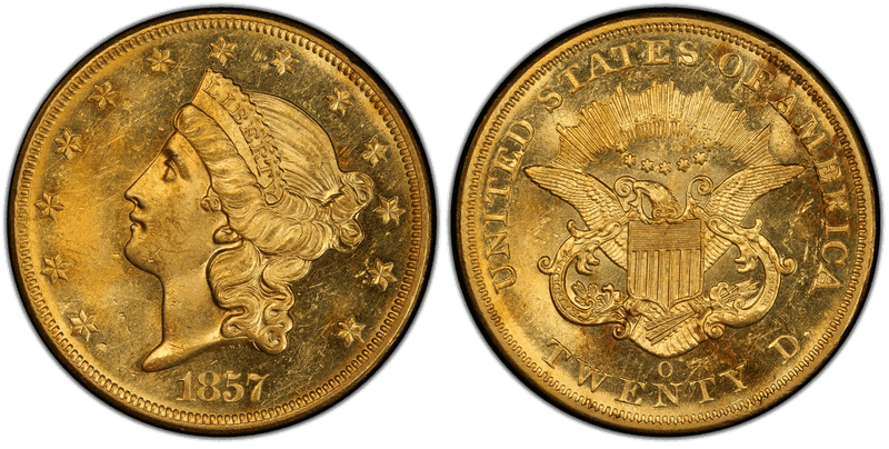 1857 Liberty Head Double Eagle