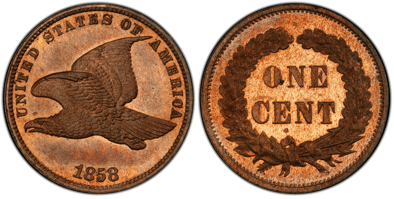 1858 Proof Cent Pattern - J-192