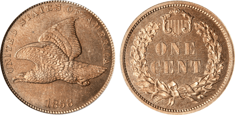 1858 Proof Cent Pattern - J-193