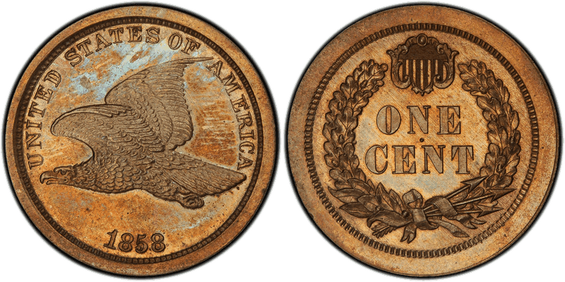 1858 Proof Cent Pattern - J-199