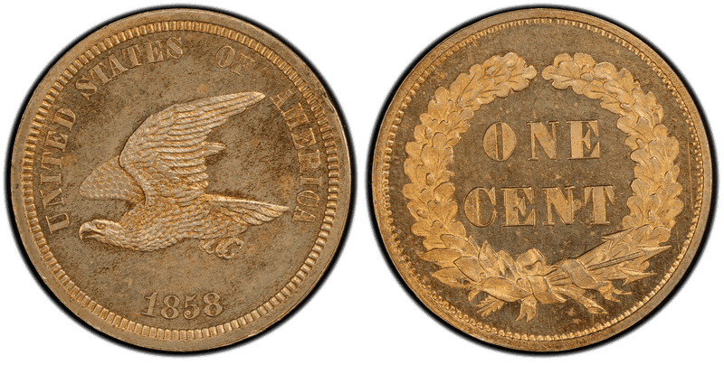 1858 Proof Cent Pattern - J-203