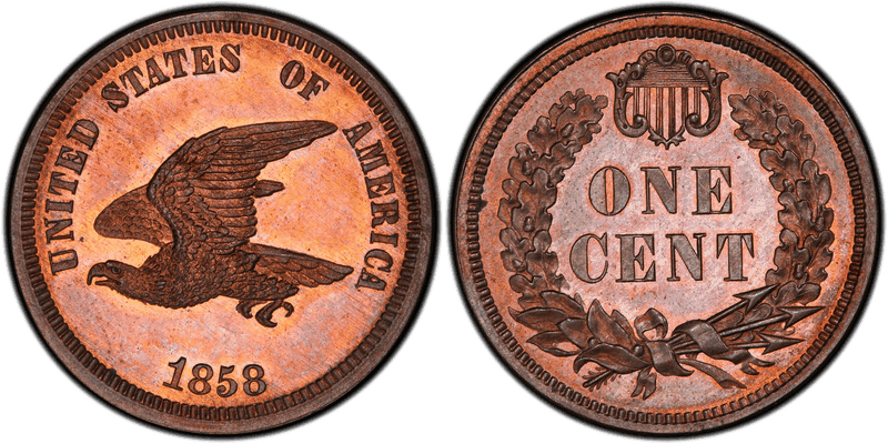 1858 Proof Cent Pattern - J-204