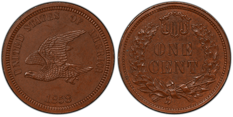 1858 Proof Cent Pattern - J-205